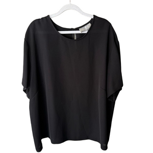 Ingenuity Plus Vintage Black Oversized Dolman Sleeve Blouse T-Shirt Women’s 3X